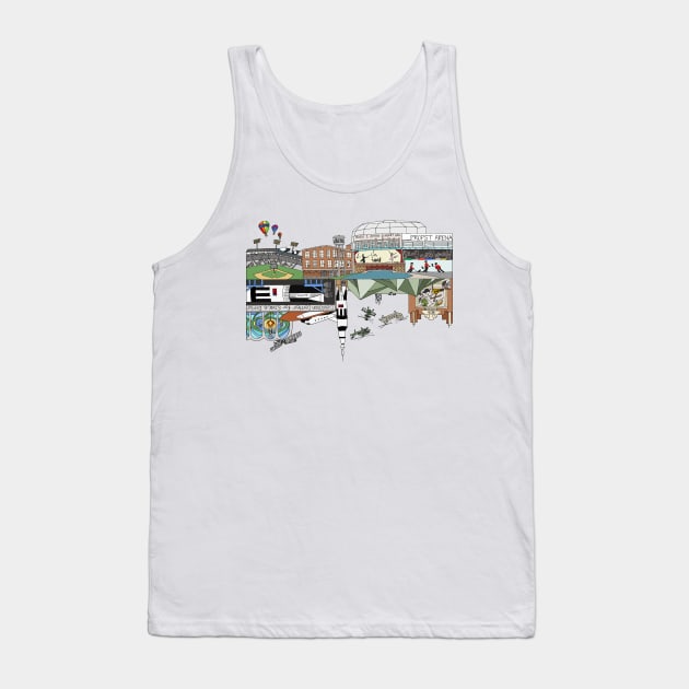 Huntsville Scapes // Arts and Sports Tank Top by MellyLunaDesigns